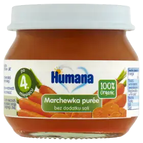 Humana 100% Organic Marchewka purée po 4. miesiącu 80 g