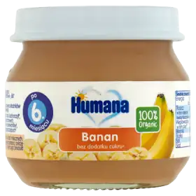 Humana 100% Organic Banan po 6. miesiącu 80 g