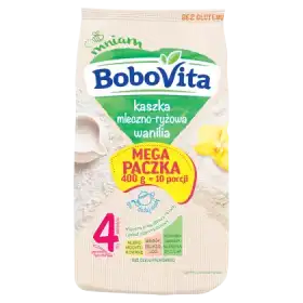 BoboVita Kaszka mleczno-ryżowa wanilia po 4 miesiącu 400 g