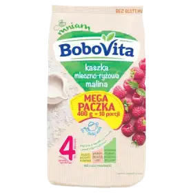 BoboVita Kaszka mleczno-ryżowa malina po 4 miesiącu 400 g