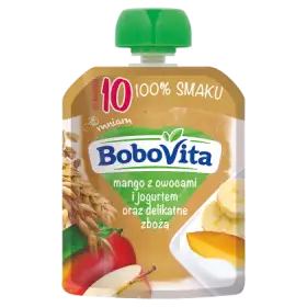 BoboVita Mango z owocami i jogurtem oraz delikatne zboża po 10 miesiącu 80 g
