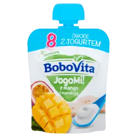 BoboVita JogoMi! Owoce z jogurtem z mango i marakują po 8 miesiącu 80 g
