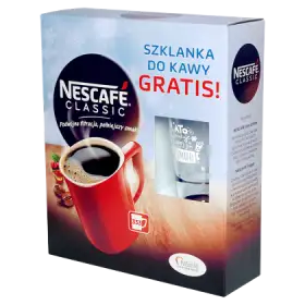 Nescafé Classic Kawa rozpuszczalna 600 g i szklanka