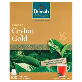 Dilmah Ceylon Gold Cejlońska czarna herbata 200 g (100 x 2 g)