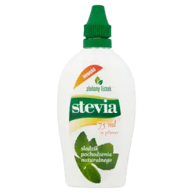 Zielony listek Stevia Słodzik pochodzenia naturalnego w płynie 75 ml