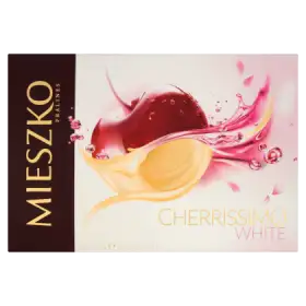 Mieszko Cherrissimo White Czekoladki nadziewane wiśnie w alkoholu 295 g