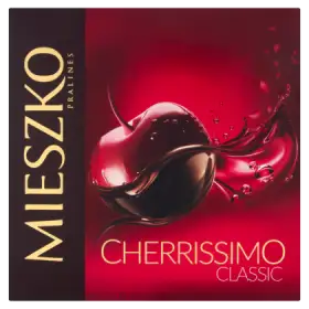 Mieszko Cherrissimo Classic Czekoladki nadziewane wiśnie w alkoholu 155 g