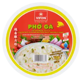 Vifon Pho Ga Zupa błyskawiczna z kluskami ryżowymi o smaku kurczaka w stylu wietnamskim 70 g