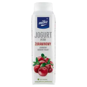 Milko Jogurt pitny żurawinowy 330 ml