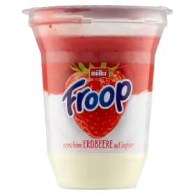 Müller Froop Produkt mleczny na bazie jogurtu z wsadem owocowym o smaku truskawkowym 150 g