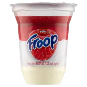 Müller Froop Produkt mleczny na bazie jogurtu z wsadem owocowym o smaku malinowym 150 g