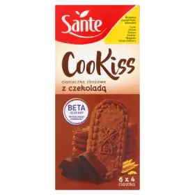 Sante Cookiss Ciasteczka zbożowe z czekoladą 300 g (6 x 50 g)