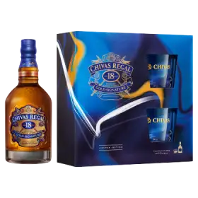 Chivas Regal Aged 18 Years Blended Scotch Whisky 0,7 l i szklanki