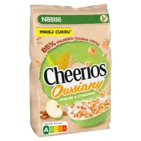 Nestlé Cheerios Owsiany Płatki śniadaniowe jabłko & cynamon 400 g