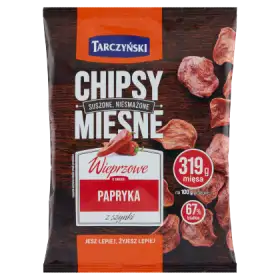 Tarczyński Chipsy mięsne wieprzowe o smaku papryka z szynki 25 g