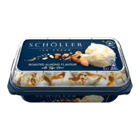 Schöller Lody o smaku migdałowym z kawałkami prażonych migdałów i sosem toffi 1 l