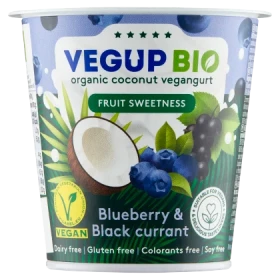 Vegup Bio Kokosowy vegangurt jagoda & czarna porzeczka 140 g