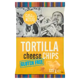 Casa de Mexico Tortilla cheese chips Bezglutenowe chipsy kukurydziane 125 g