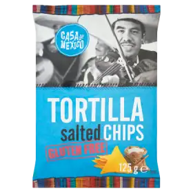 Casa de Mexico Tortilla salted chips Bezglutenowe chipsy kukurydziane 125 g