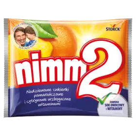 nimm2 Nadziewane cukierki pomarańczowe i cytrynowe wzbogacone witaminami 90 g