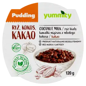 Yummity Bezglutenowy pudding ryżowy z kokosem i kakao 120 g