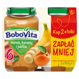 BoboVita Morele banany i jabłka po 6 miesiącu 2 x 190 g