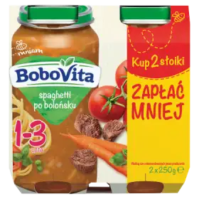BoboVita Spaghetti po bolońsku 1-3 lata 2 x 250 g
