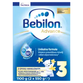 Bebilon 3 Pronutra-Advance Mleko modyfikowane po 1. roku życia o smaku waniliowym 1100 g (2 x 550 g)