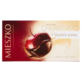 Mieszko Cherrissimo Praliny z wiśnią w alkoholu z dodatkiem białego wina 142 g