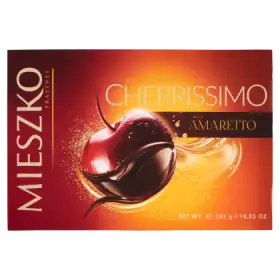 Mieszko Cherrissimo Praliny z wiśnią w alkoholu z dodatkiem amaretto 285 g