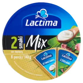 Lactima Ser topiony mix ze śmietanką i z ziołami 140 g (8 x 17,5 g)