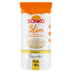 Sonko Slim Cienkie wafelki ryżowe wieloziarniste z pestkami dyni 95 g (15 sztuk)