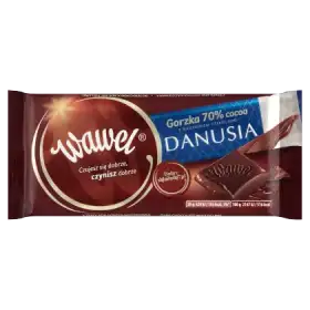 Wawel Czekolada gorzka 70 % cocoa z nadzieniem czekoladki Danusia 100 g