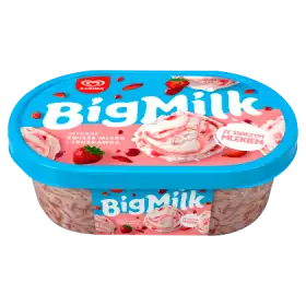 Big Milk Intense Lody świeże mleko i truskawki 1000 ml