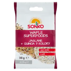 Sonko Wafle superfoods jaglane + quinoa 3 kolory 30 g