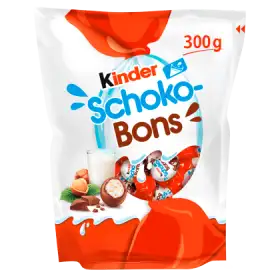 Kinder Schoko-Bons Czekoladki z mlecznej czekolady z nadzieniem mlecznym i orzechami 300 g