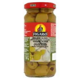 Figaro Zielone oliwki nadziewane pastą czosnkową 240 g