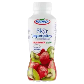 Piątnica Skyr jogurt pitny typu islandzkiego truskawka & kiwi 330 ml