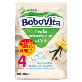 BoboVita Kaszka mleczno-ryżowa wanilia po 4 miesiącu 460 g (2 x 230 g)