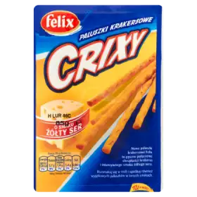 Felix Crixy Paluszki krakersowe o smaku żółty ser 85 g