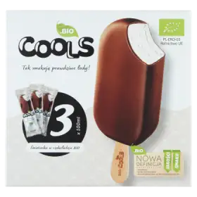 BIO Cools Lody śmietankowe w czekoladzie Bio 300 ml (3 x 100 ml)