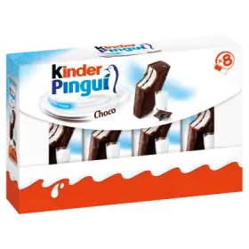 Kinder Pingui Choco Biszkopt z mlecznym nadzieniem pokryty czekoladą 8 x 30 g