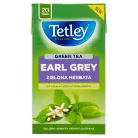 Tetley Green Tea Earl Grey Zielona herbata 40 g (20 x 2 g)