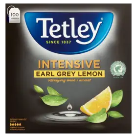 Tetley Intensive Earl Grey Lemon Herbata czarna aromatyzowana 200 g (100 x 2 g)