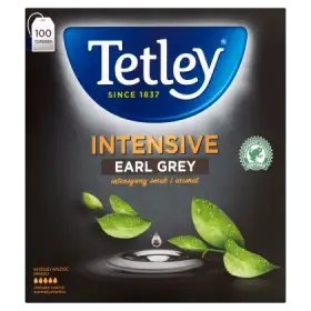 Tetley Intensive Earl Grey Herbata czarna 200 g (100 x 2 g)