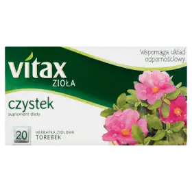 Vitax Zioła Suplement diety herbatka ziołowa czystek 30 g (20 x 1,5 g)