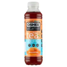 Oshee Vitamin Black Tea Zero Niegazowany napój herbaciany o smaku brzoskwiniowym 555 ml