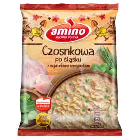 Amino Zupa błyskawiczna czosnkowa po śląsku z majerankiem i szczypiorkiem 61 g