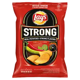 Lay's Strong Chipsy ziemniaczane karbowane o smaku ostrego chilli i limonki 265 g