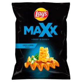 Lay's Maxx Chipsy ziemniaczane o smaku sera i cebulki 210 g